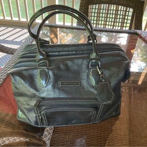 Longchamp Legende Verni Frame Handbag / Metallic & Patent Leather Bag / Large